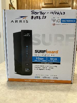 Computer Modem/Router, Arris SBG7600AC2, used